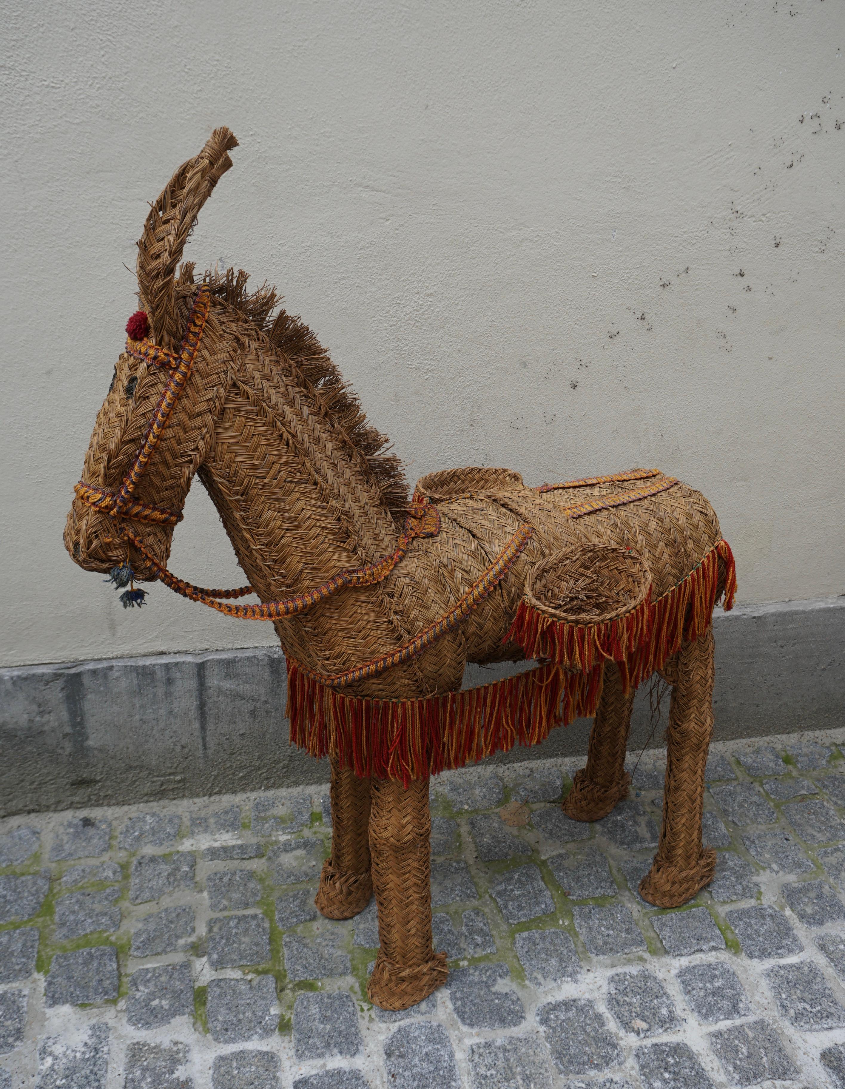 Country Spanish Wicker Donkey For Sale