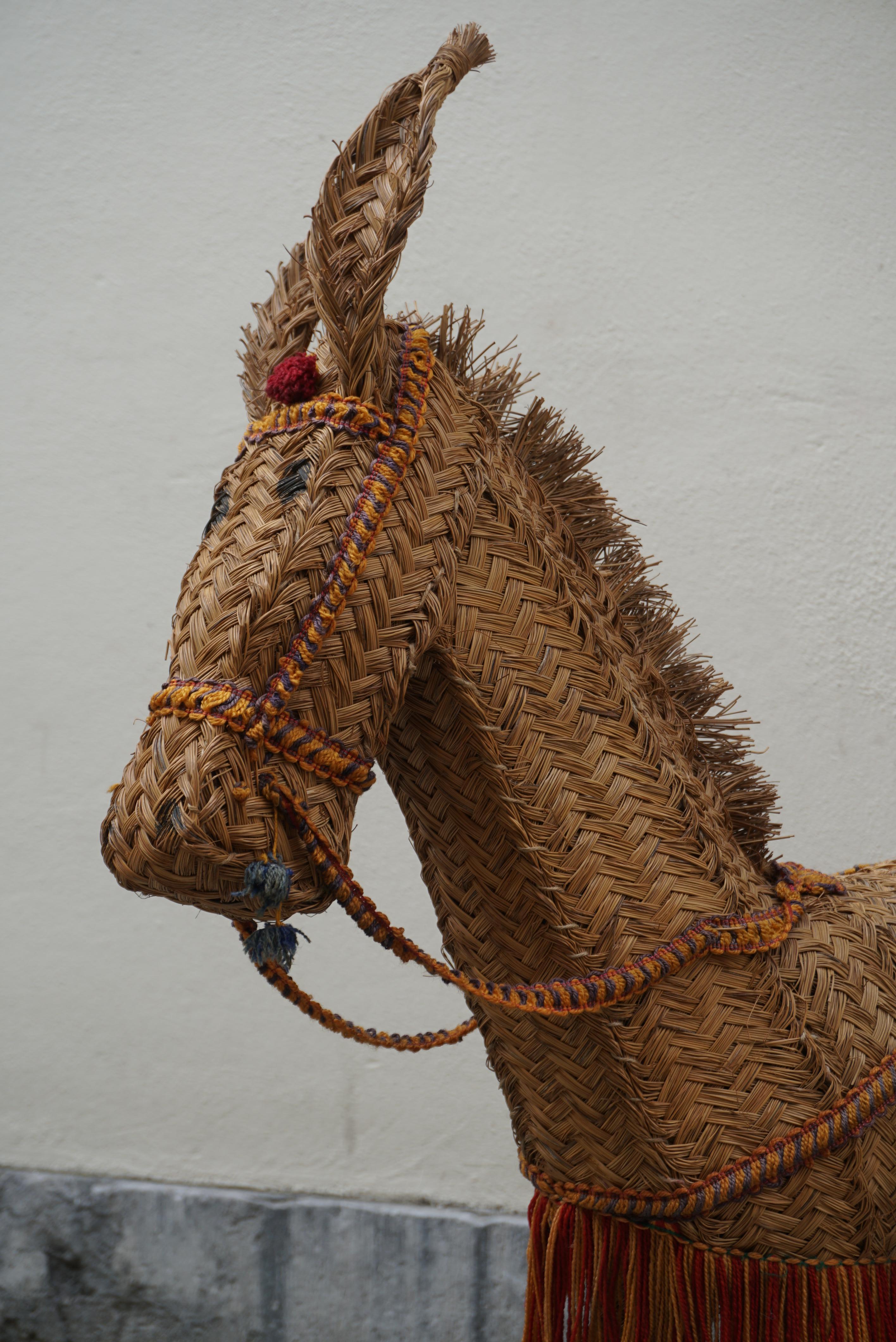 Hand-Crafted Spanish Wicker Donkey For Sale