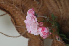 Asino spagnolo in vimini intrecciato a mano degli anni '50