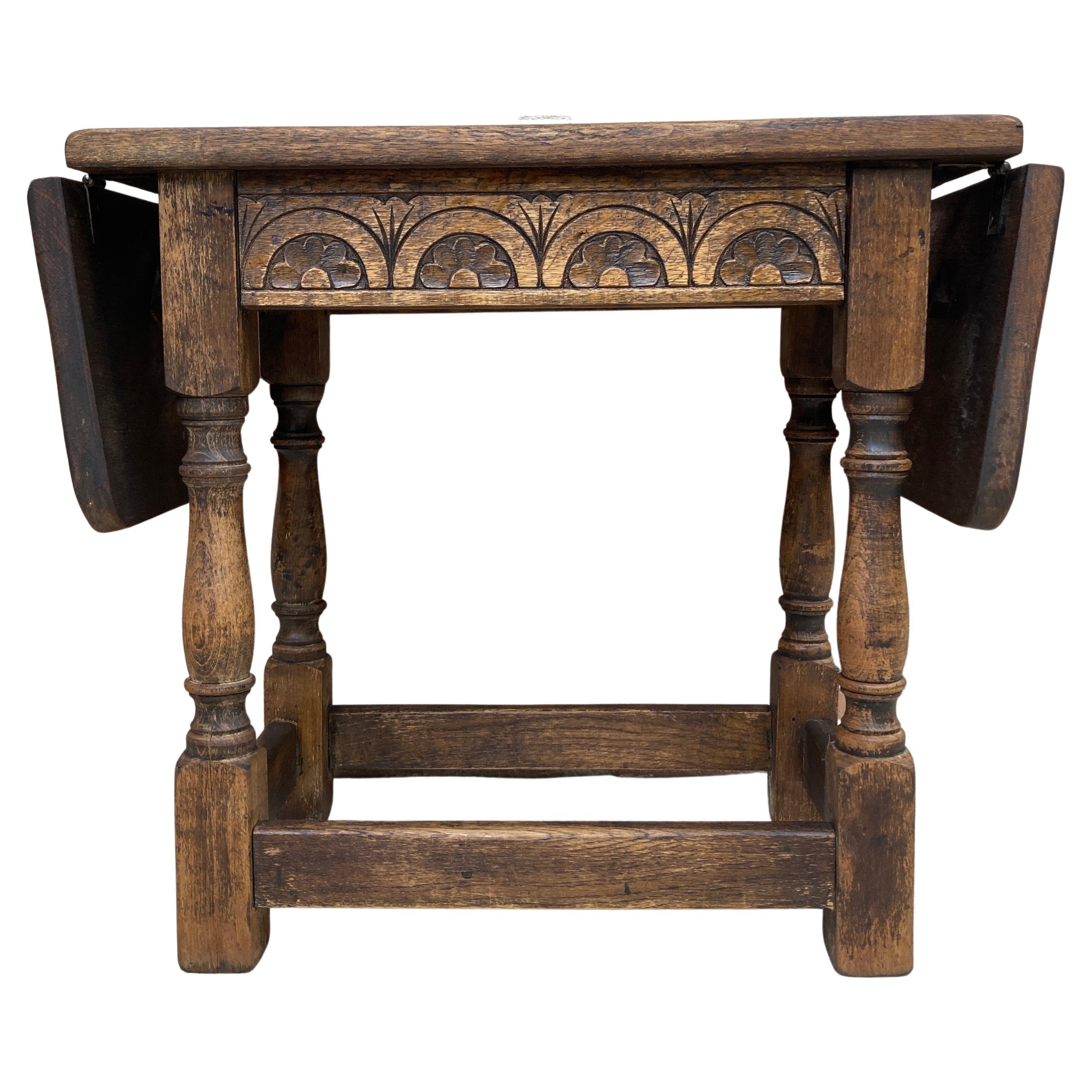 Spanish Wing Table in Walnut, 1930s For Sale