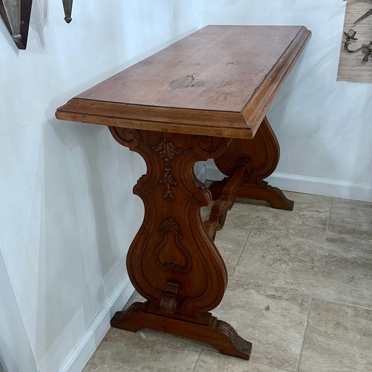Early 20th Century Spanish Wood Console For Sale