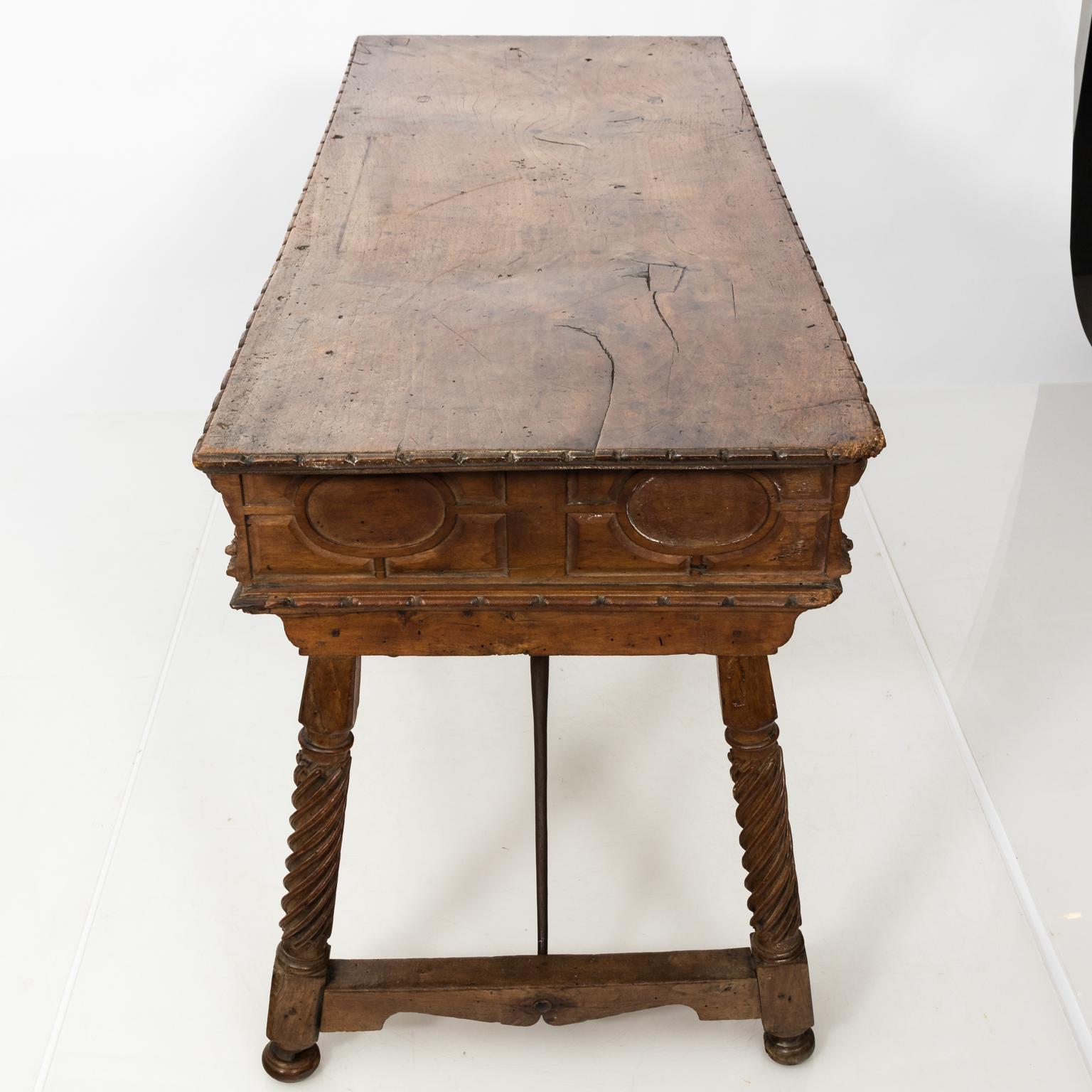 Spanish Colonial 18th Century Spanish Walnut Desk For Sale