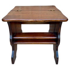 Spanish Wood Library Step Chair, Mid 20th Century
