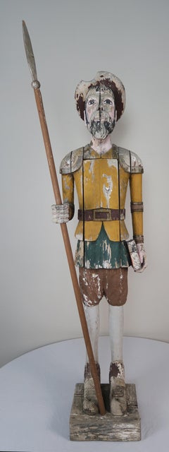 Spanish Wood Painted Don Quixote, circa 1930