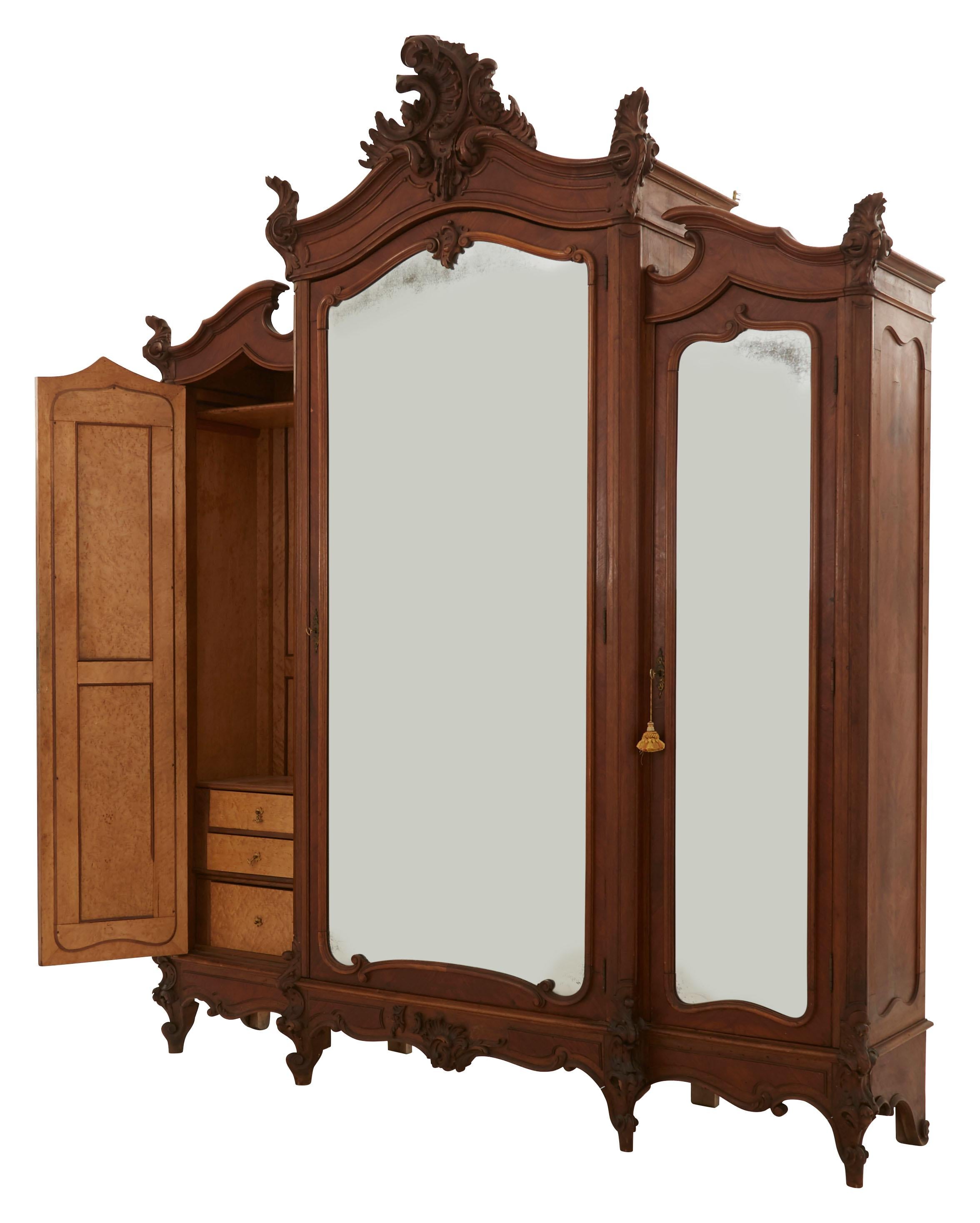 20th Century Spanish Wooden Grande Armoire