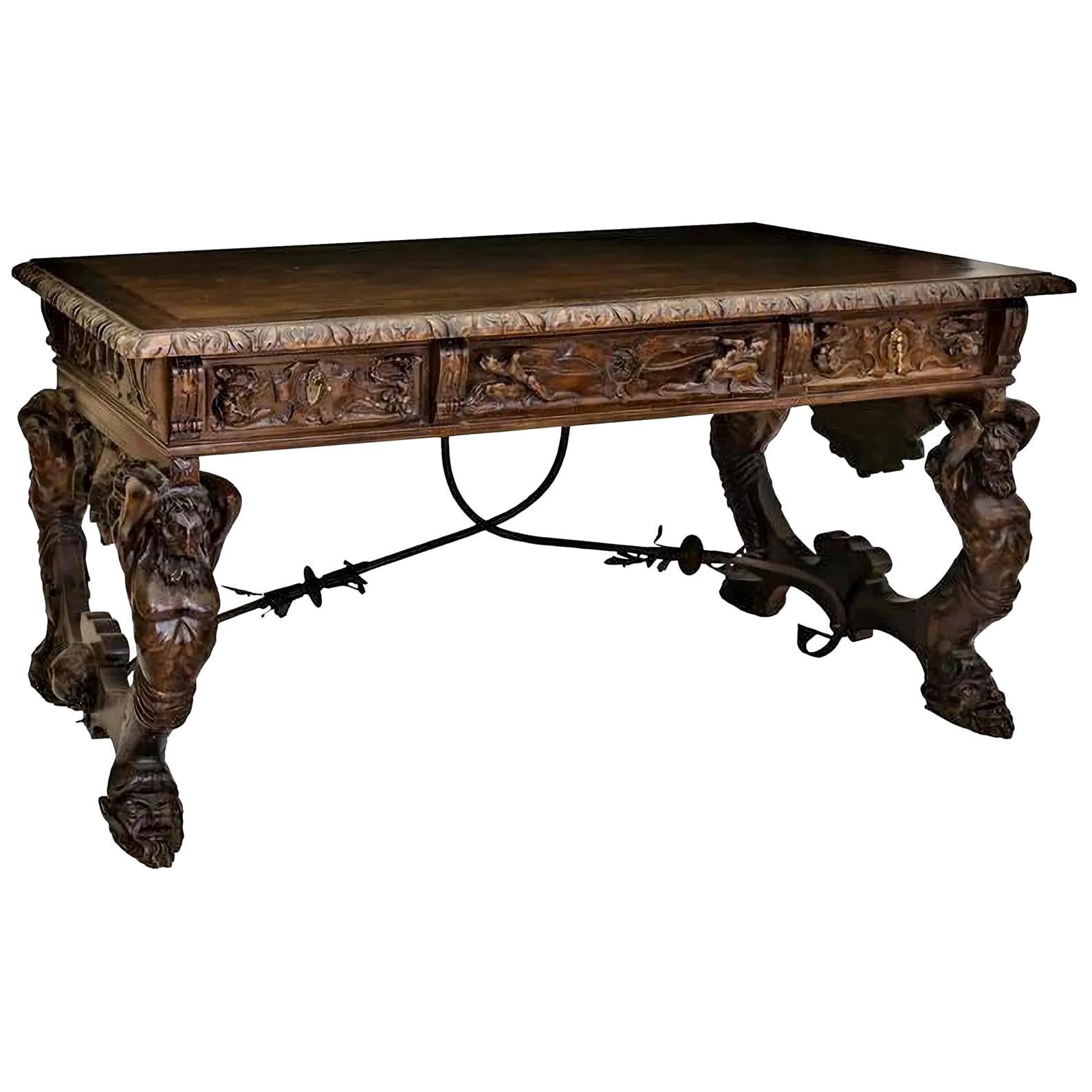 Spanish Wooden Table 19th Cent. Renaissance Style AT 30th September 20% DISCOUNT