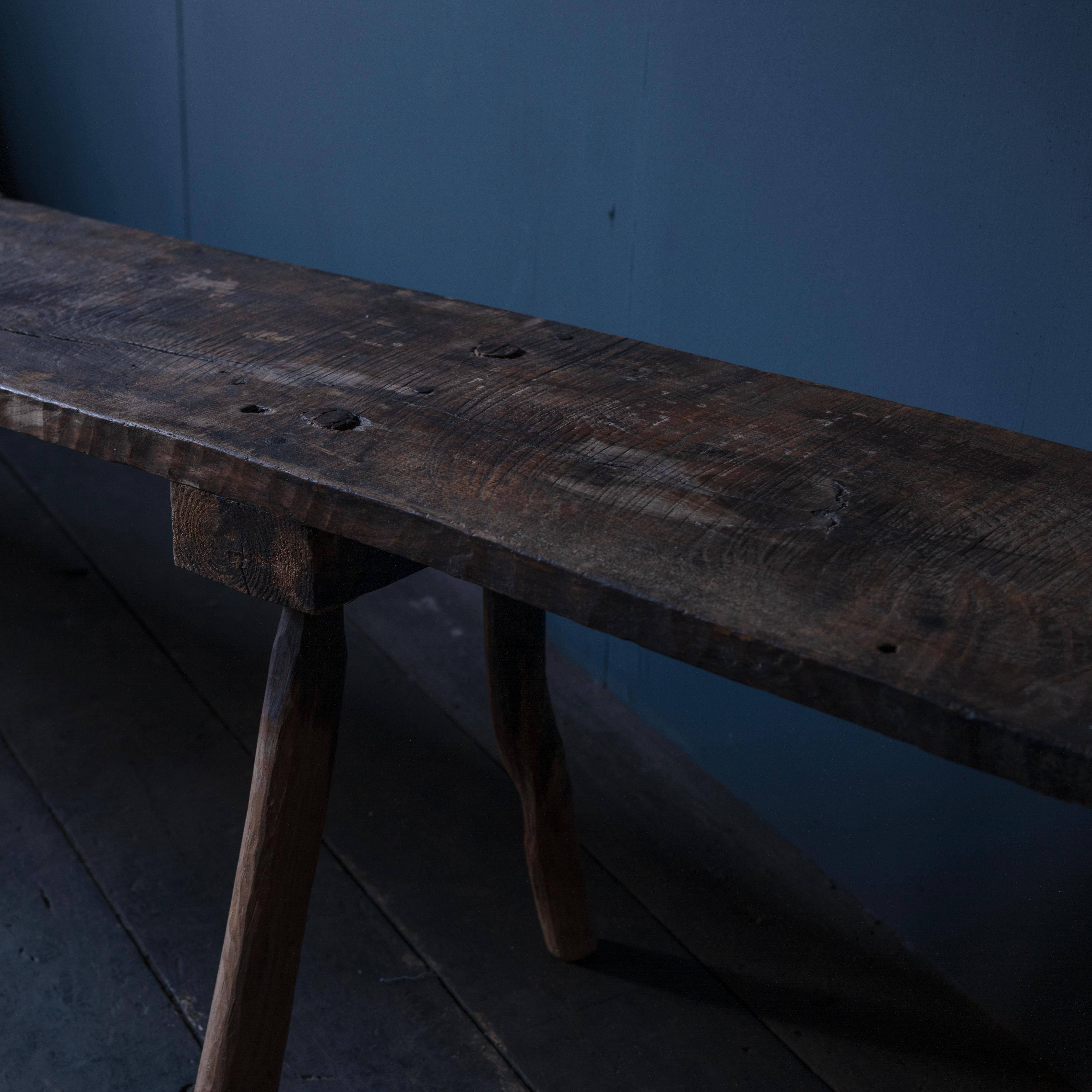 Wood Spanish work bench 19c. For Sale