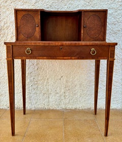Spanish Writing Desk with Upper Cabinets, 1940s