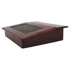 Spanish Writing Slope Box in Walnut and Leather