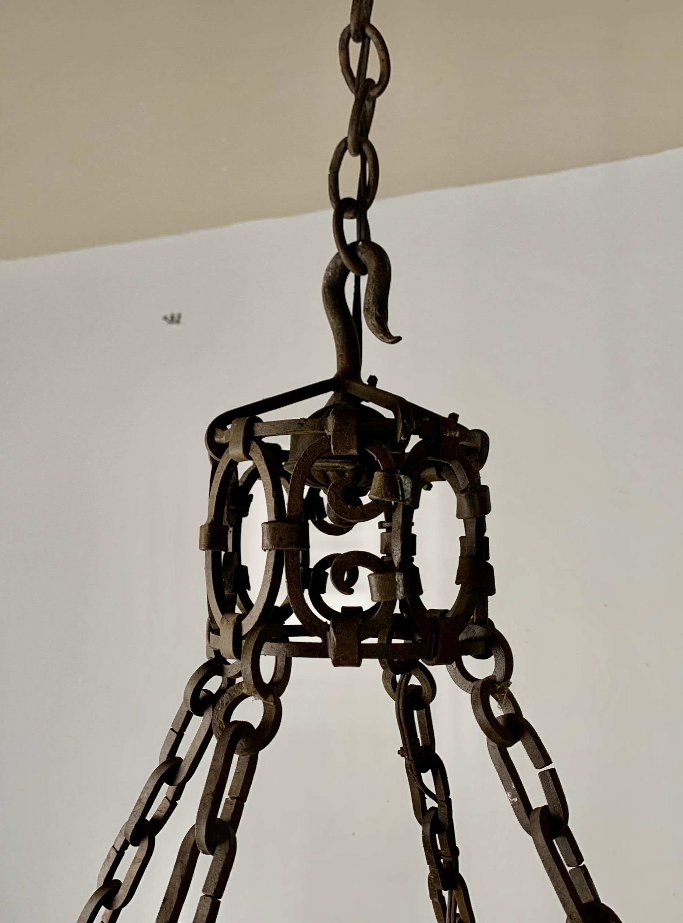 Spanish Wrought Iron 8-Light Chandelier 1