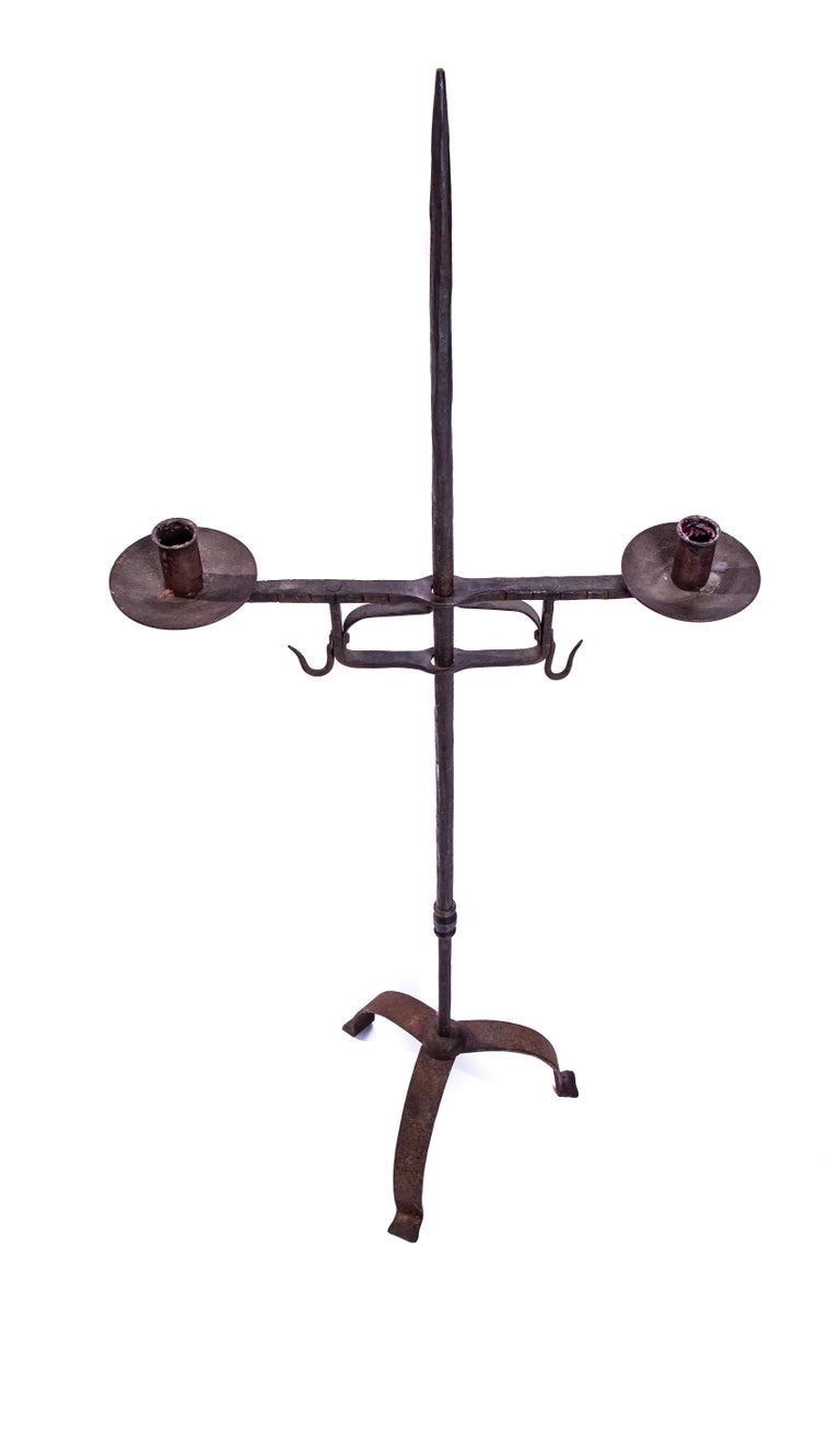 Hand Wrought Iron Candelabras For Sale at 1stDibs