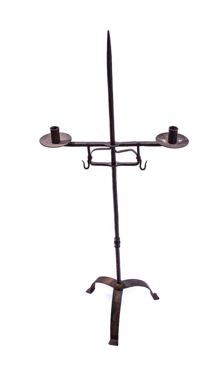 Hand Wrought Iron Candelabras For Sale at 1stDibs