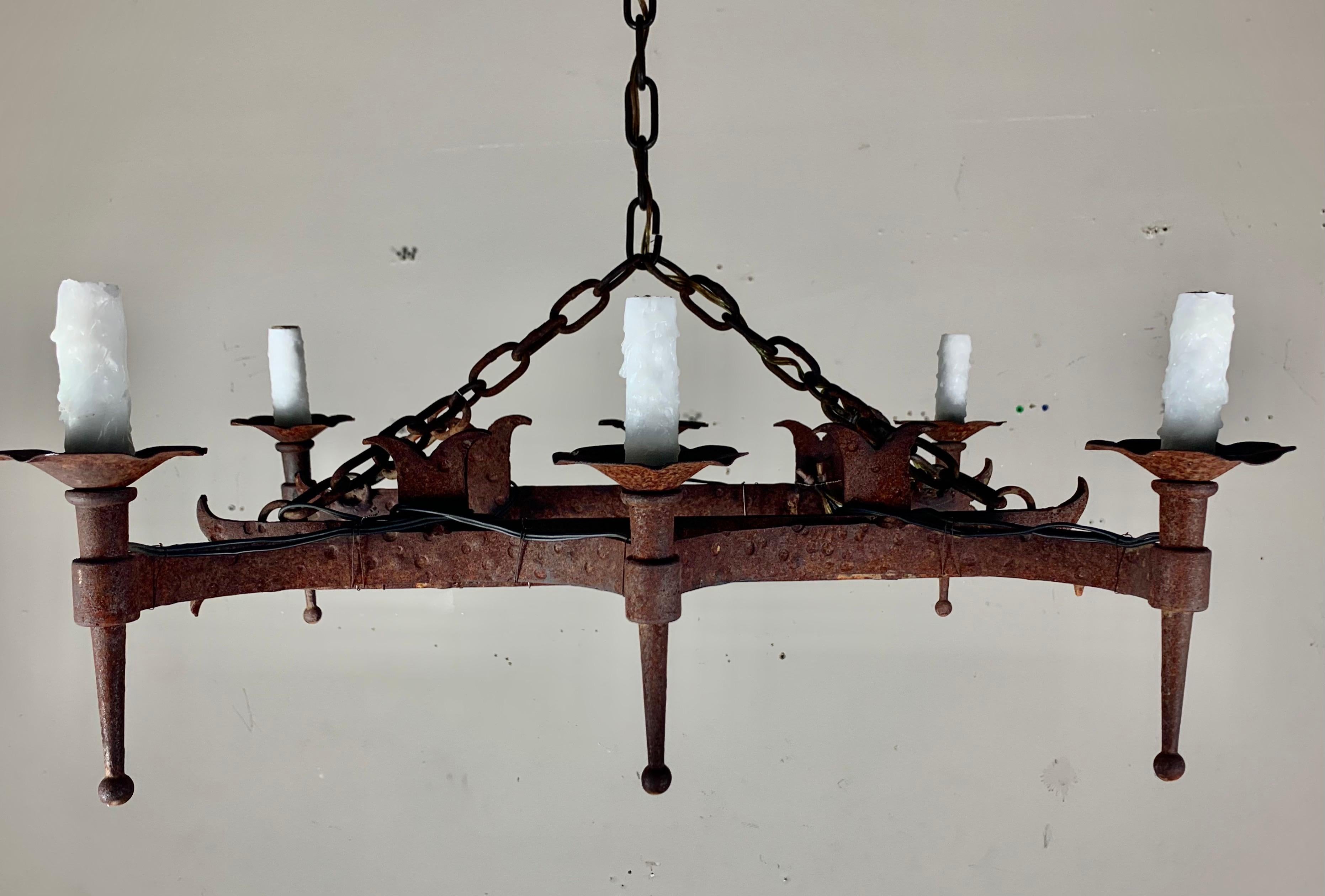 spanish chandelier wrought iron