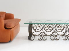 Spanish Wrought Iron Coffee Table, 1940s