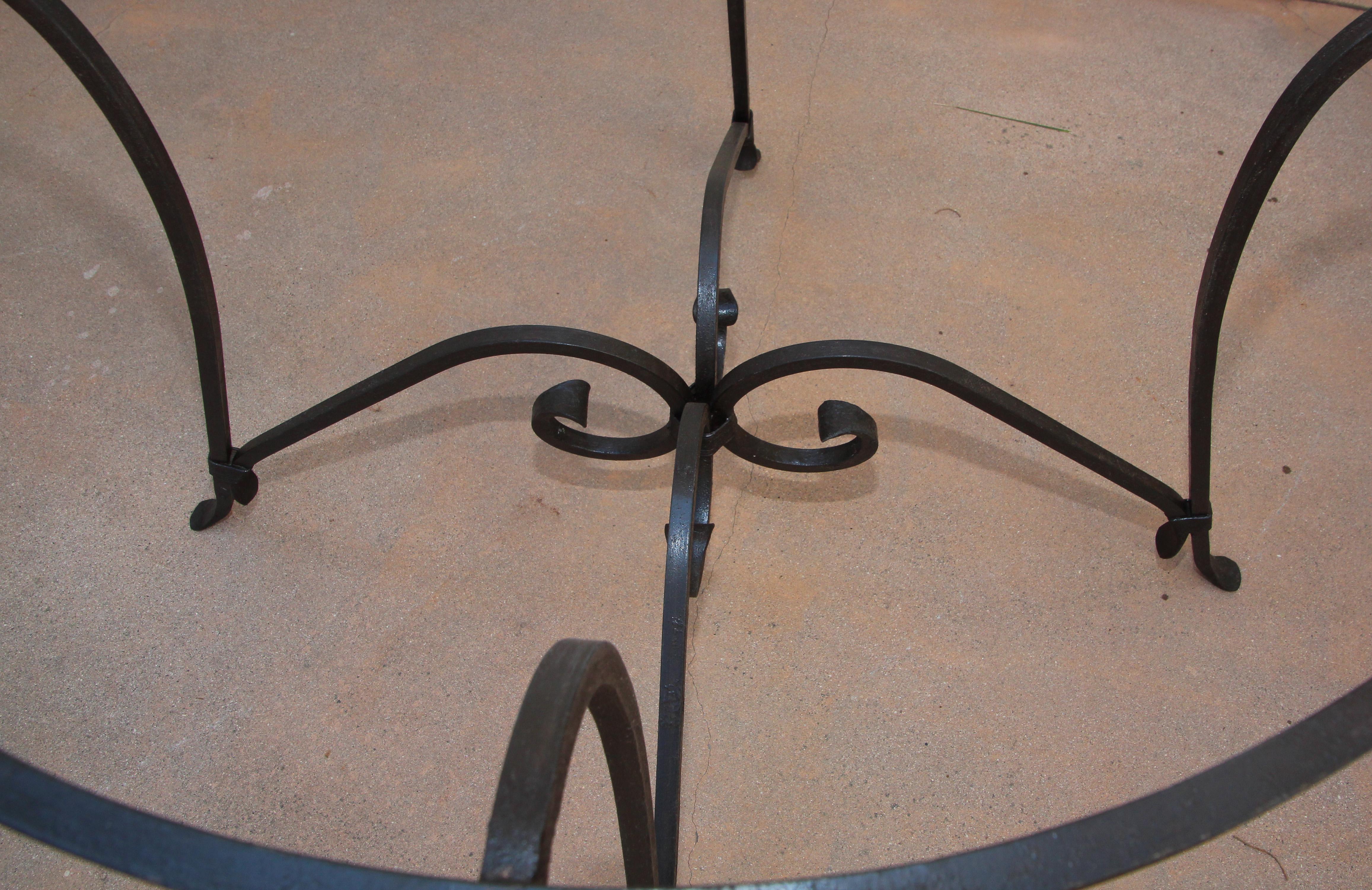 Spanish Wrought Iron Dining Table Base Indoor or Outdoor For Sale 4