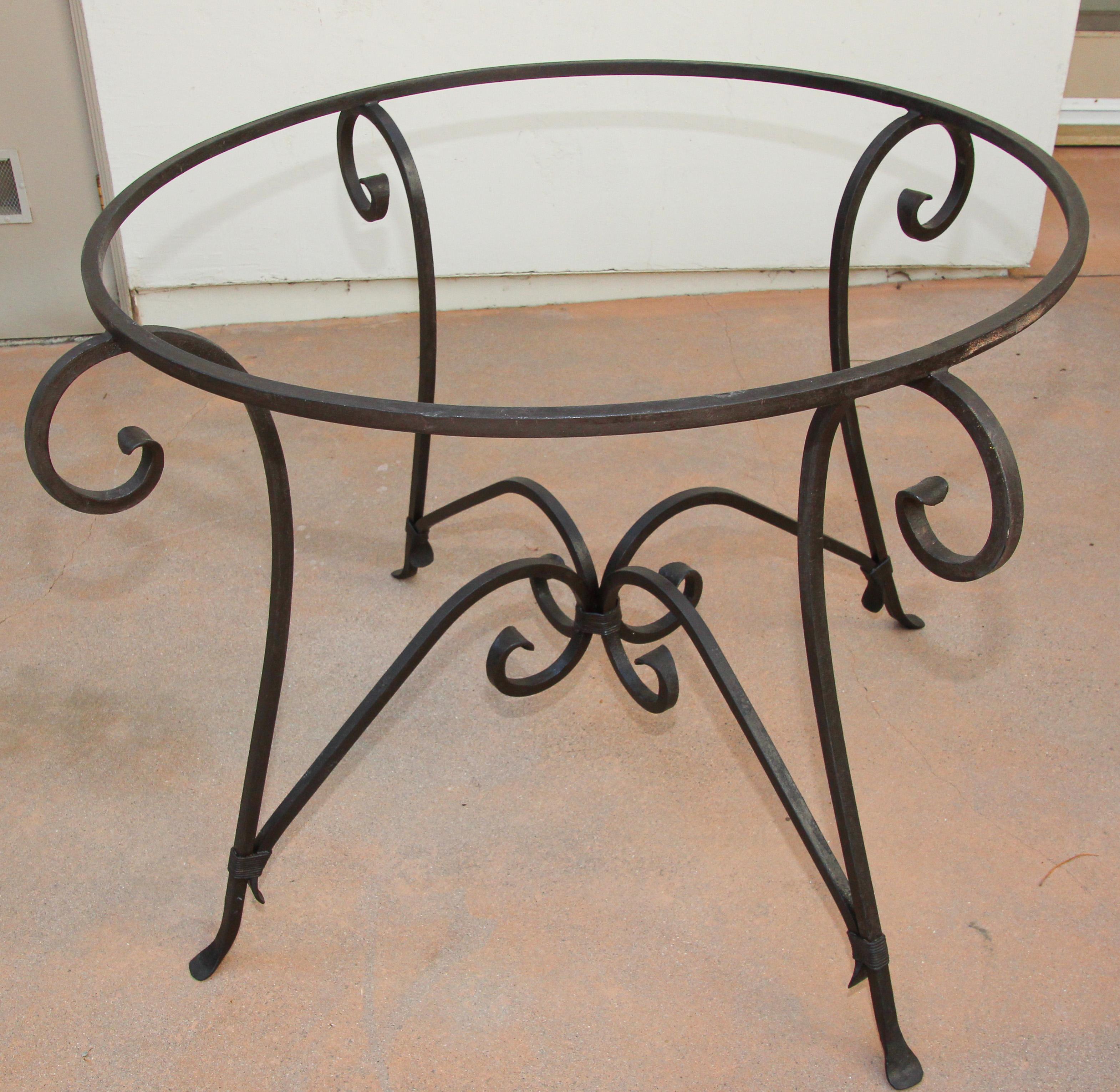 wrought iron table frame