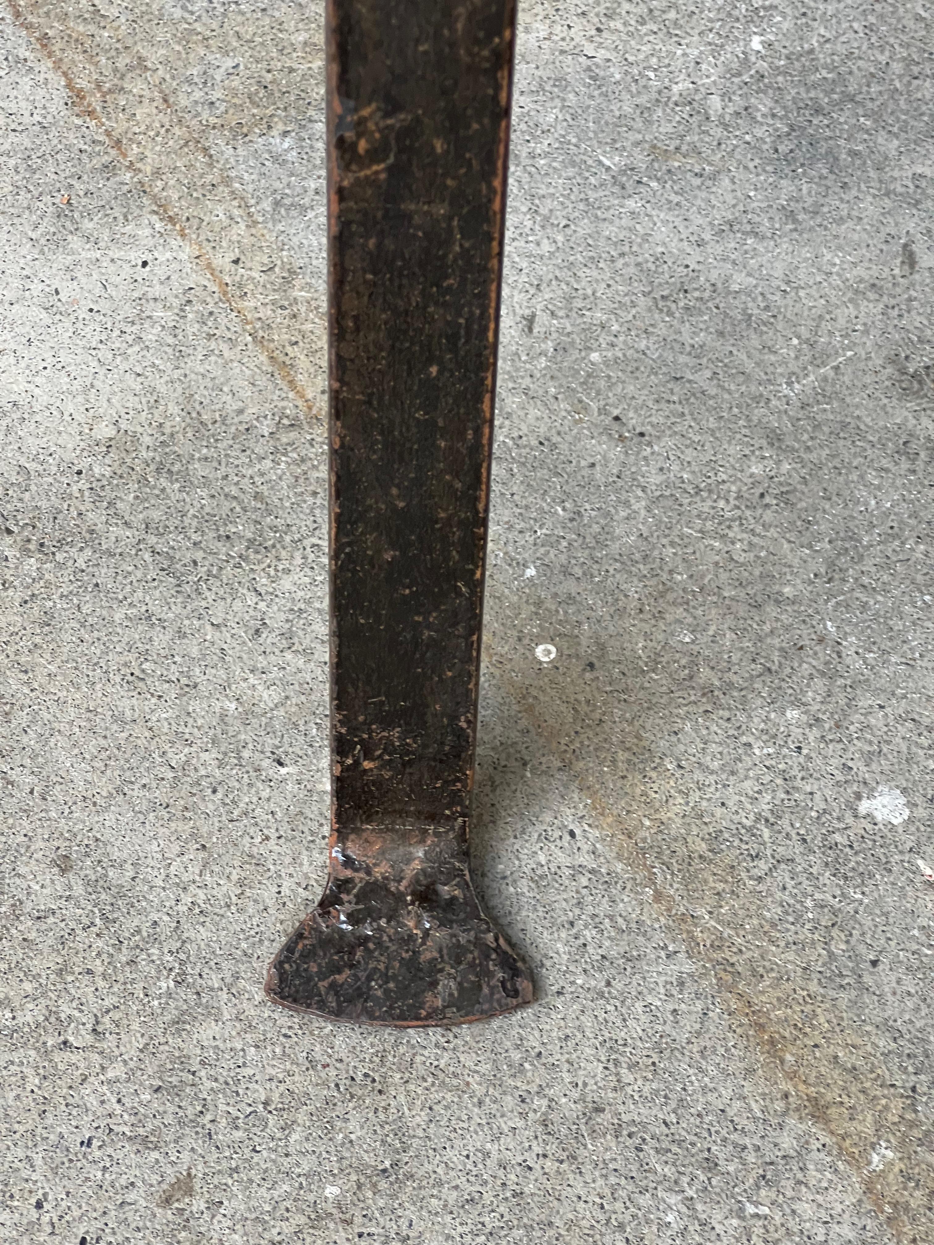 Spanish Wrought Iron Floor Lamp on a Tripod Base For Sale 5