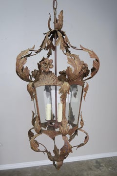 Spanish Wrought Iron Lantern, circa 1940s