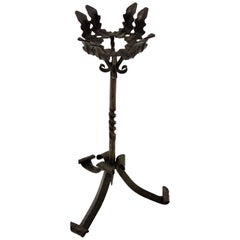 Vintage Spanish Wrought Iron Plant Stand, 1930s