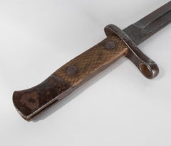 Spanish Wrought Iron Shotgun Bayonet with Hilt and Made in Toledo