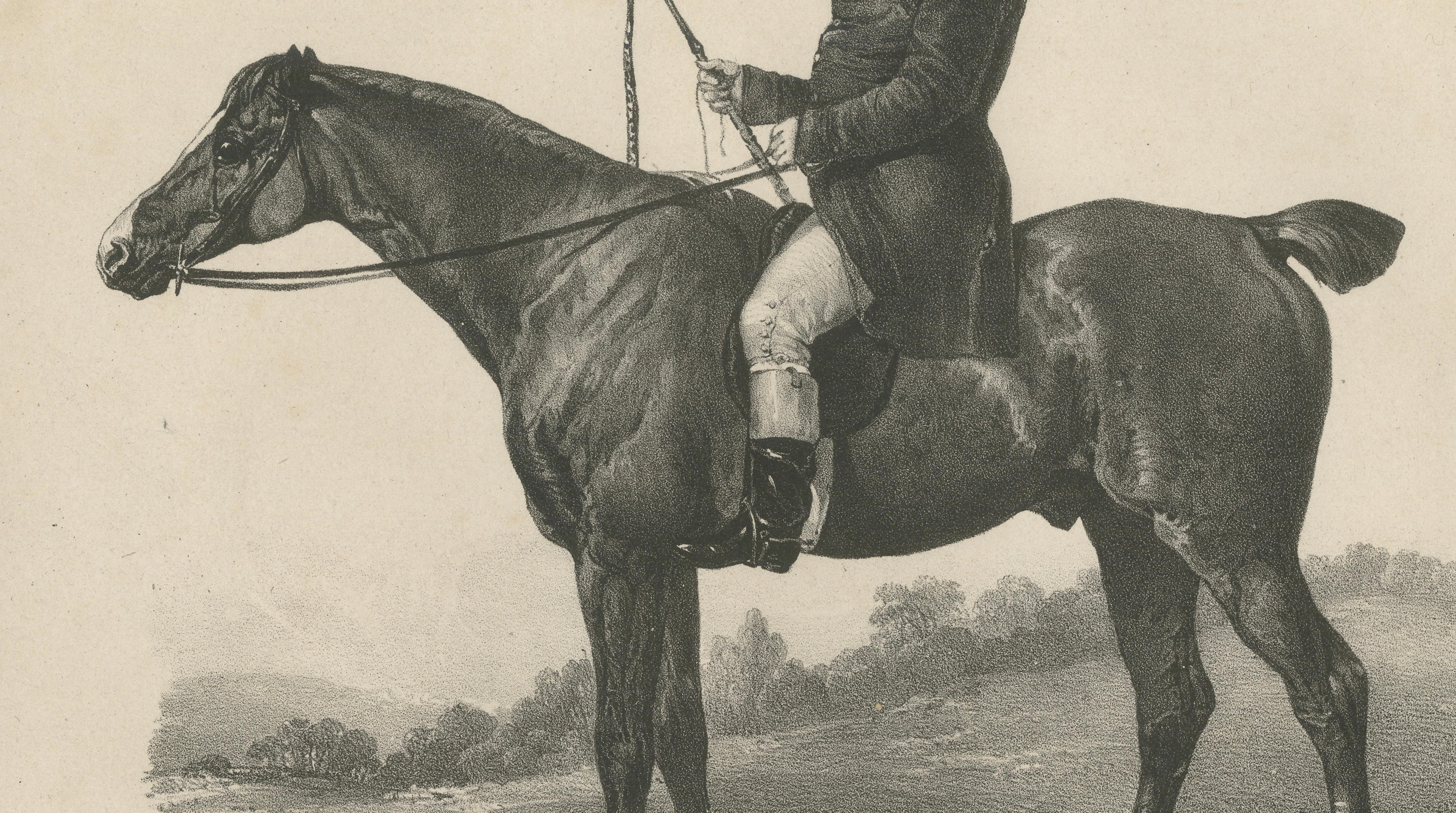 Spankaway, Celebrated British Racehorse – Gauci Lithograph c.1840