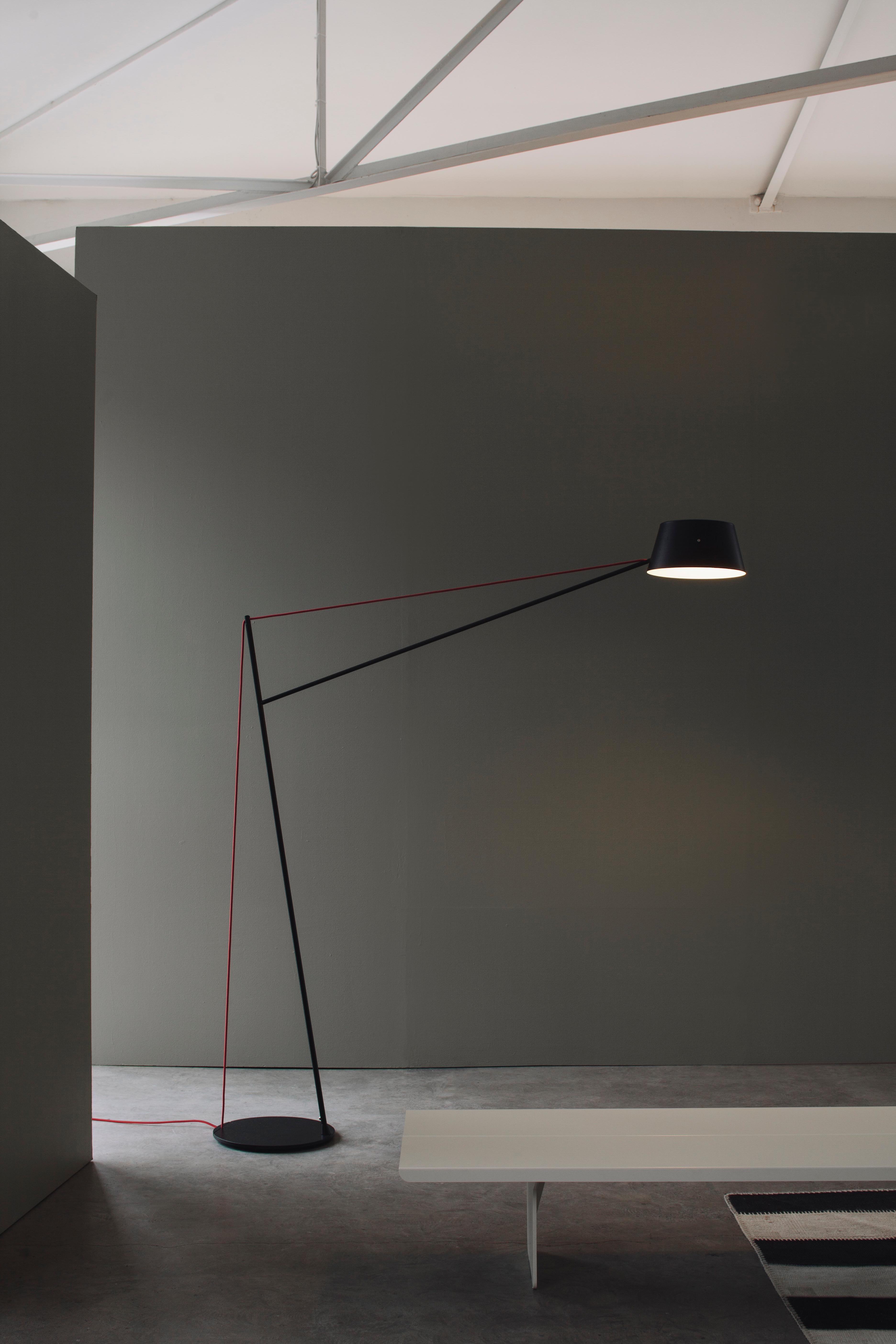 Spar Floor Lamp by Resident
Dimensions: W 146 x D 146 x H 187 cm
Materials: Aluminium, Steel.
Weight: 12.2 Kg.

About: 
Founded by Simon James & Scott Bridgens in 2011, Resident is the home of enduring design pieces created for the next generation