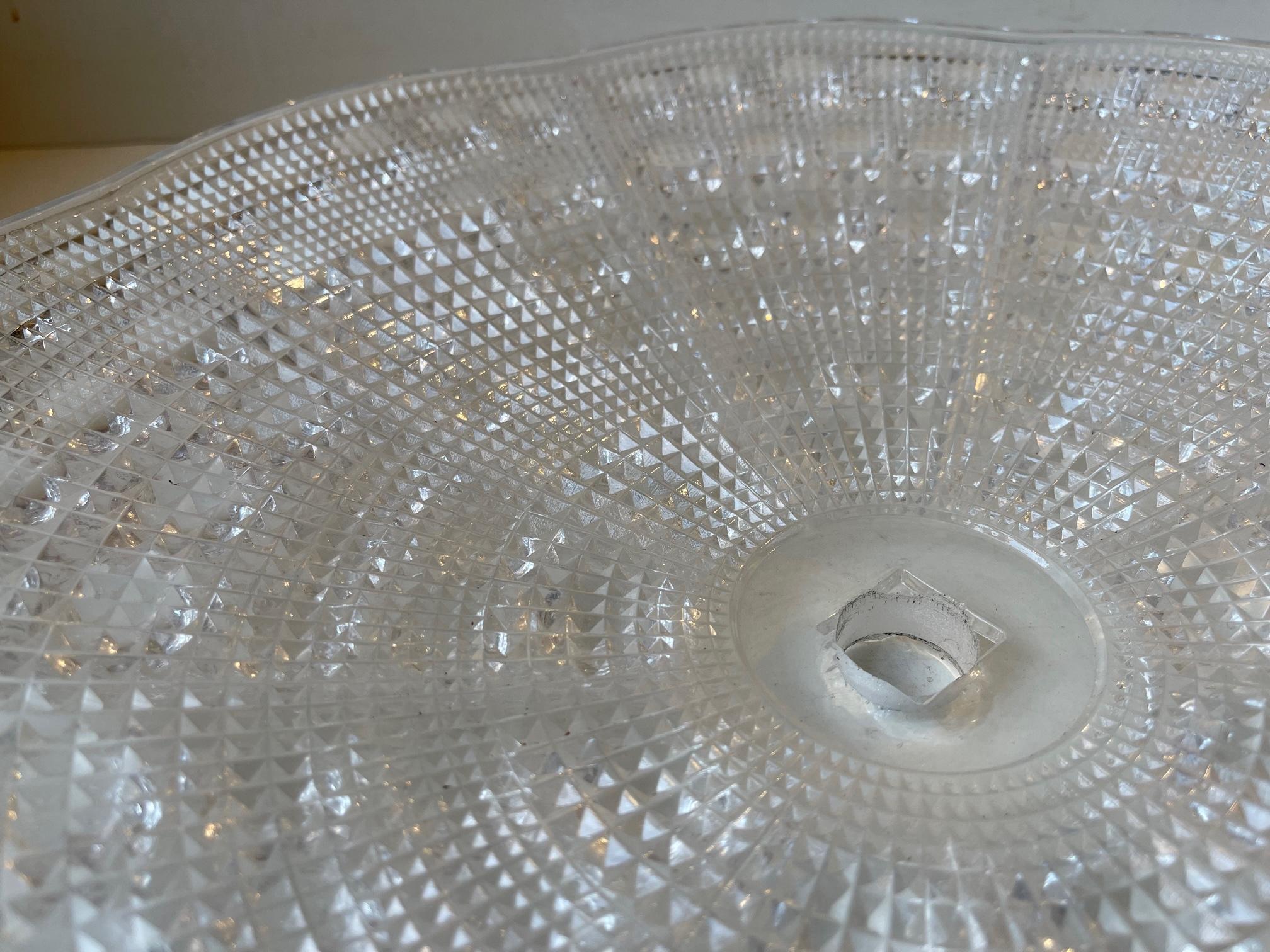Swedish Spare Crystal Shade for Carl Fagerlund, Orrefors Flush Mount, 1960s For Sale