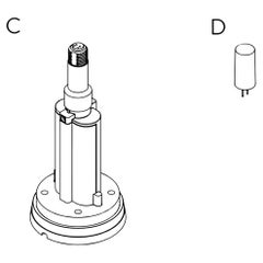 Sparte Teile: Set aus 1 Battery und 1 Glühbirne für Como SC53 Porzellan-Tischlampe für &T