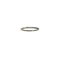 Spark 18 Karat White Gold Diamond Eternity Band Ring Size 8 #22395