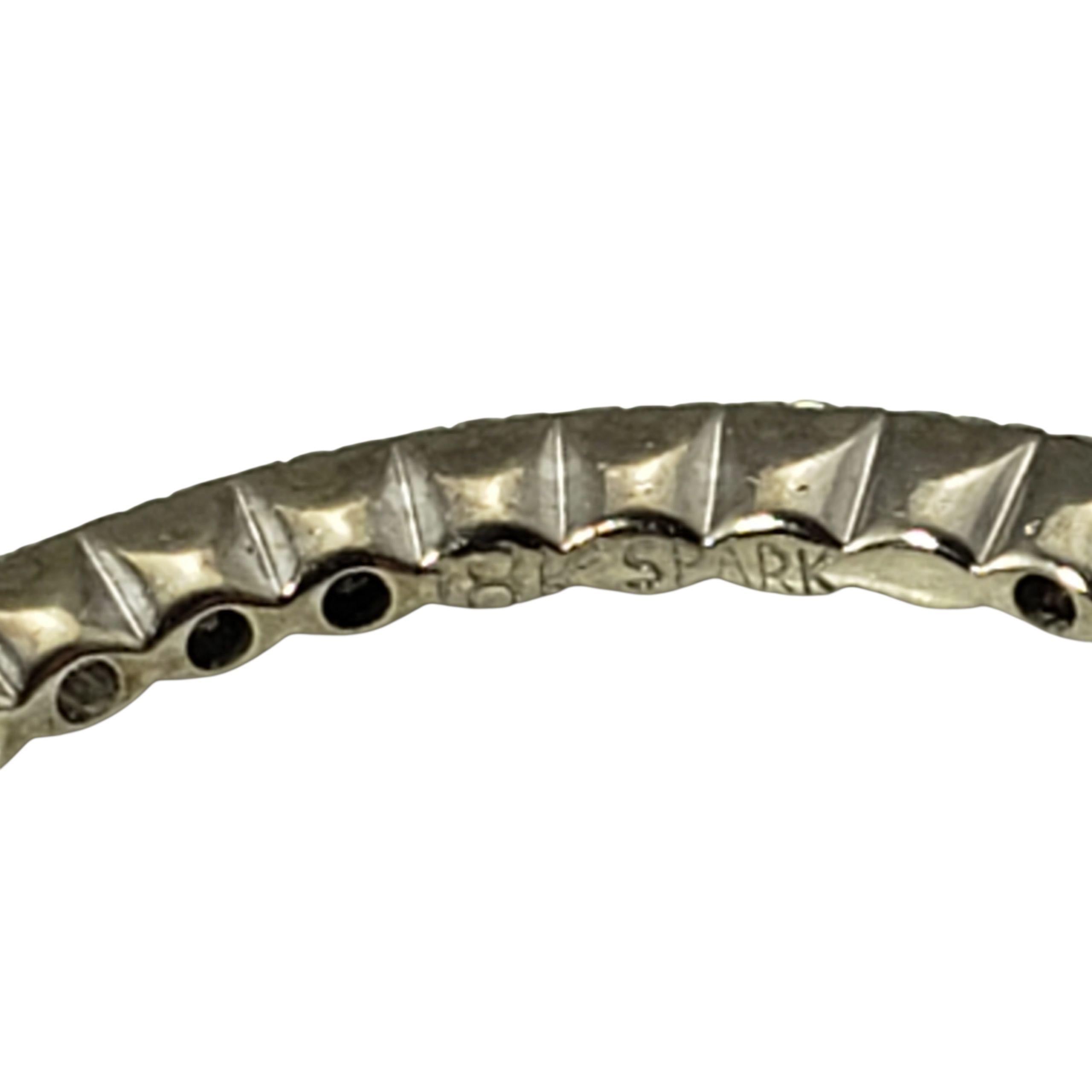 Women's Spark 18 Karat White Gold Diamond Eternity Band Size 8 #22393 For Sale
