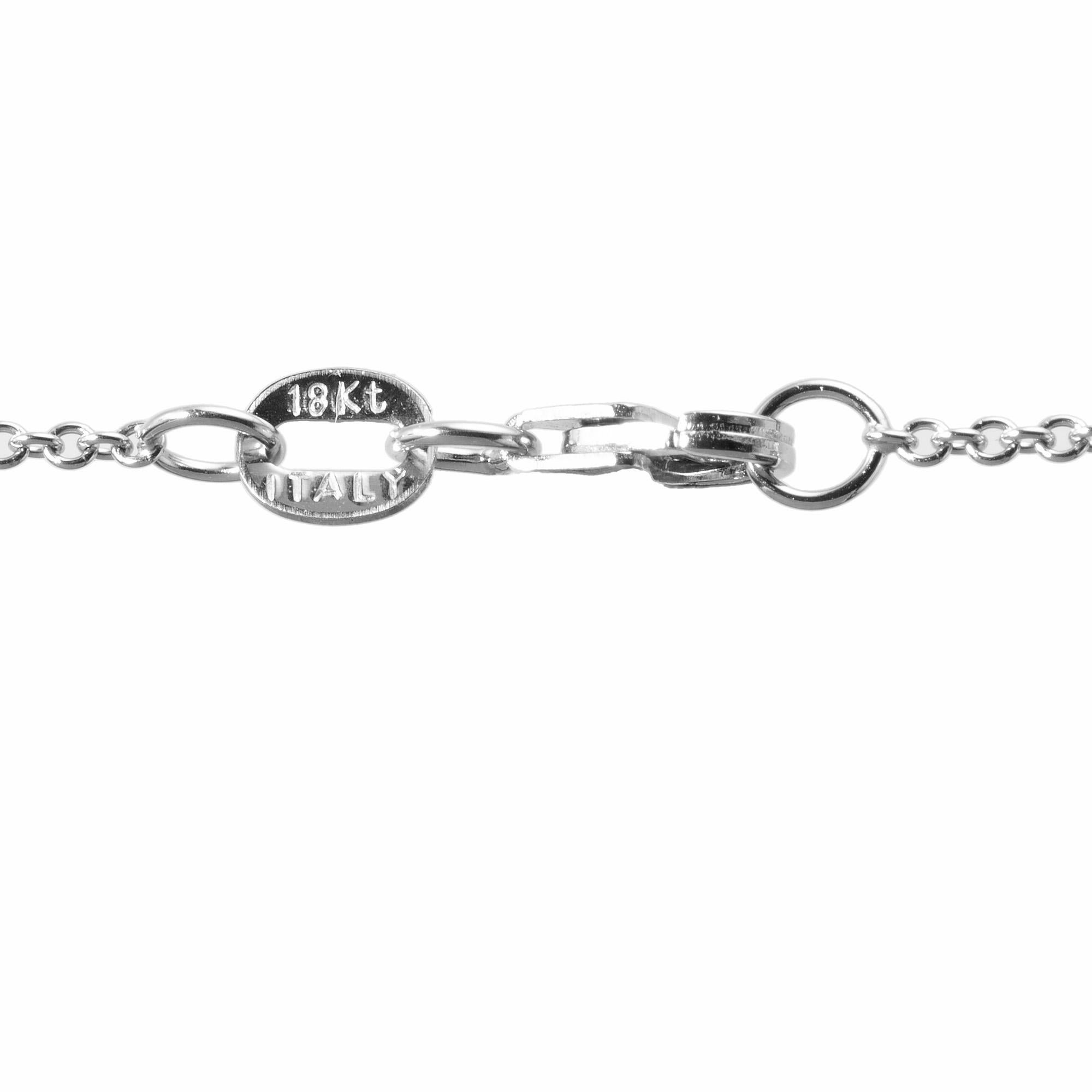 Collana con ciondolo in oro bianco Spark 4,5 carati taglio cuscino con diamante Citrino Halo in vendita 1