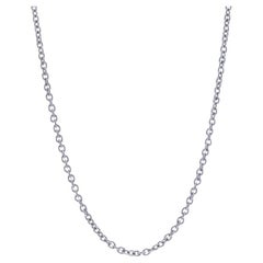 Collana a catena con cavo Spark da 17 pollici - Oro bianco 18 carati