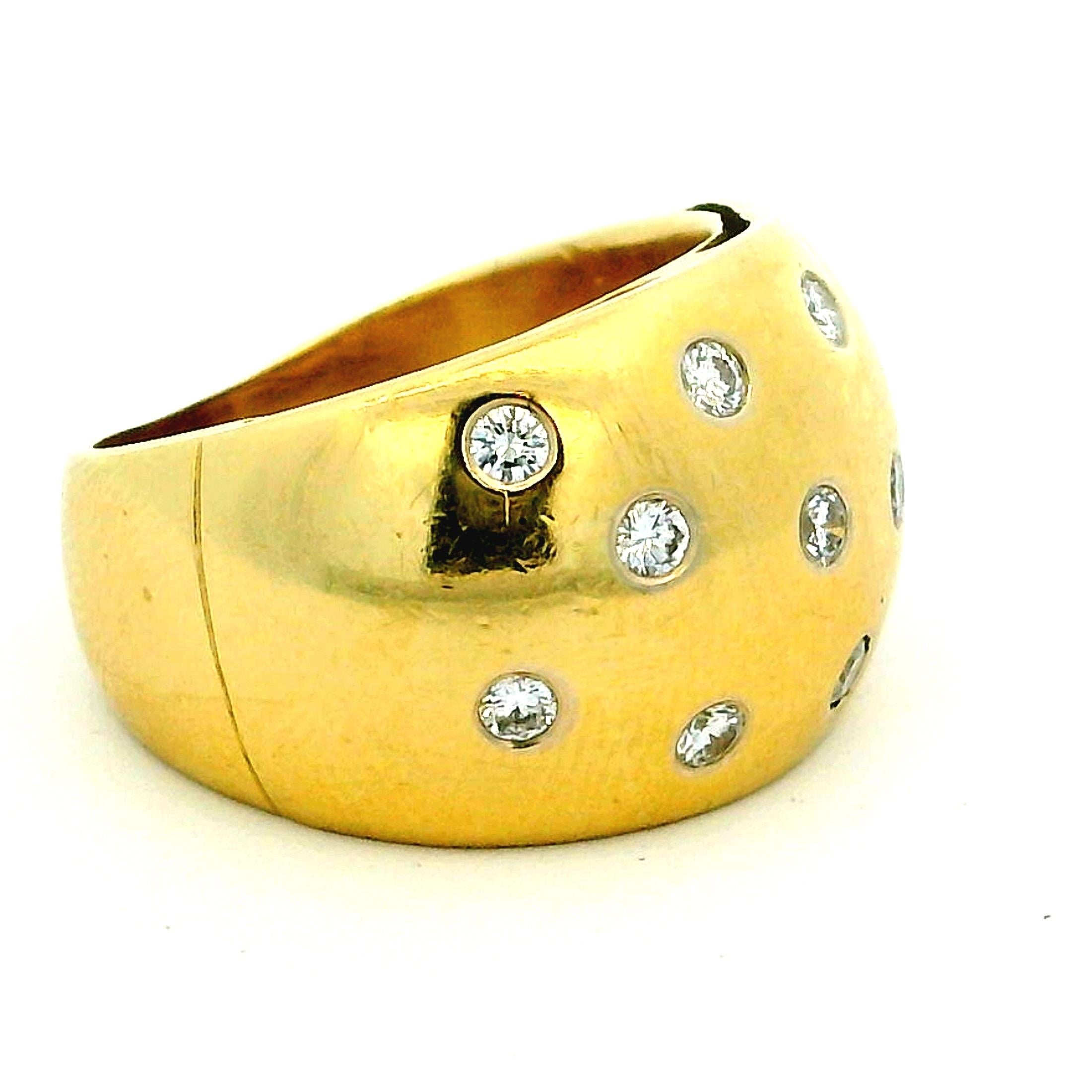 Contemporaneo Anello Spark Creations in oro giallo 18 carati con diamanti a pioggia in vendita