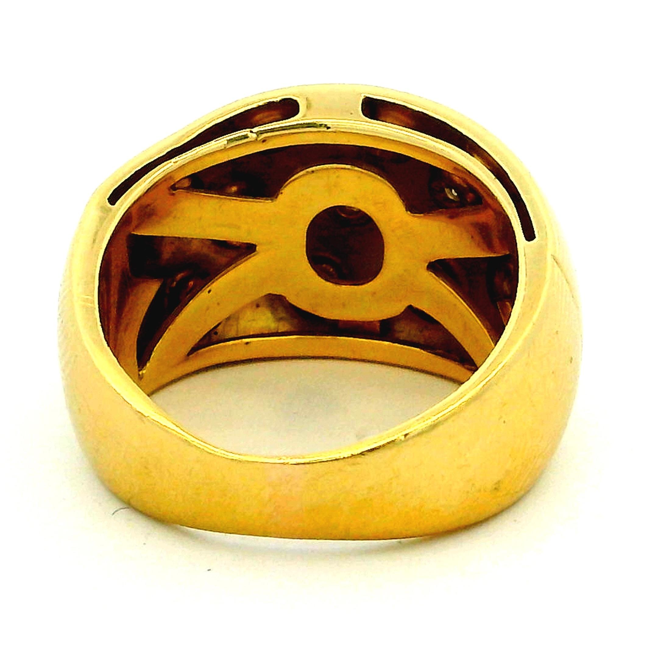 Anello Spark Creations in oro giallo 18 carati con diamanti a pioggia In condizioni ottime in vendita a Miami, FL