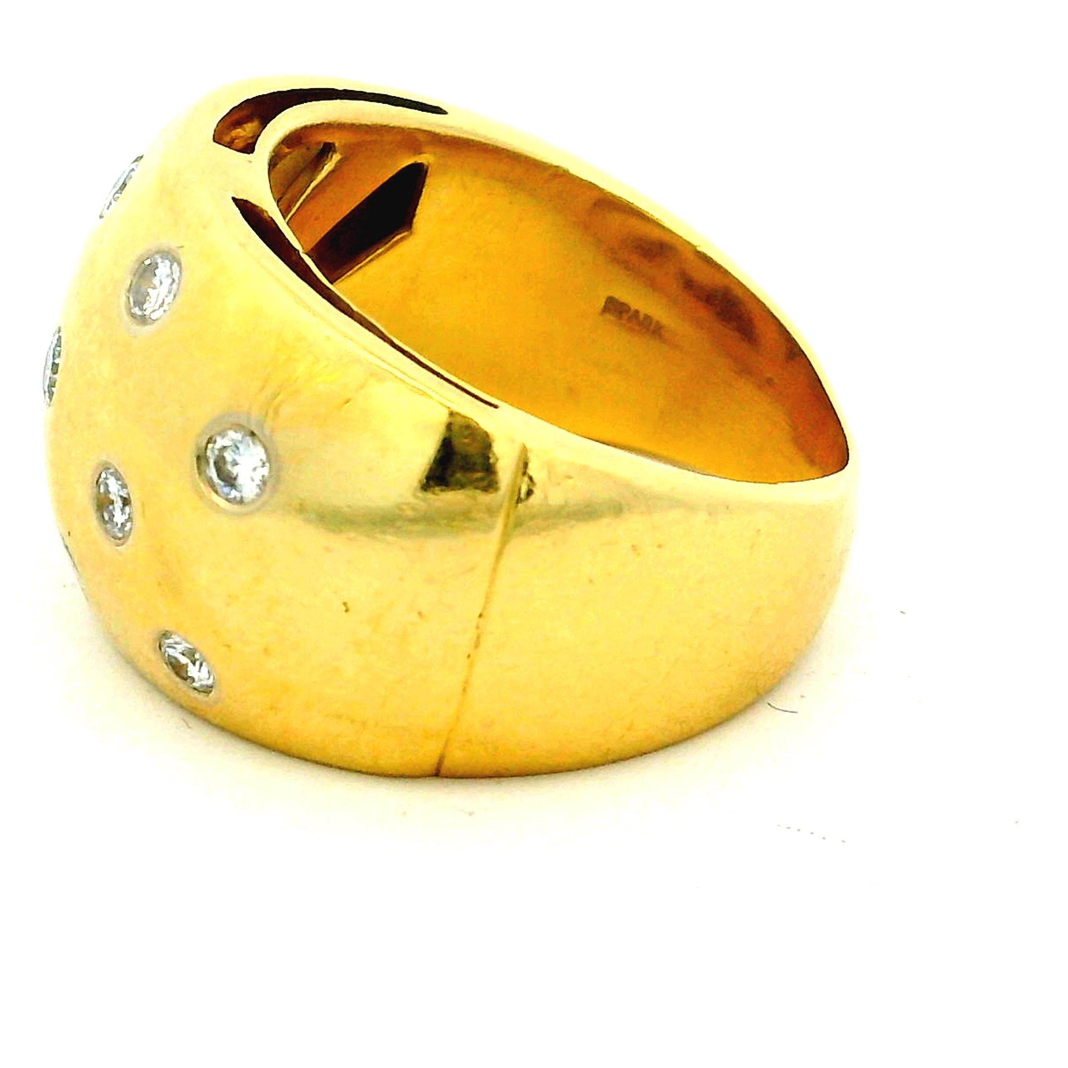 Anello Spark Creations in oro giallo 18 carati con diamanti a pioggia in vendita 2