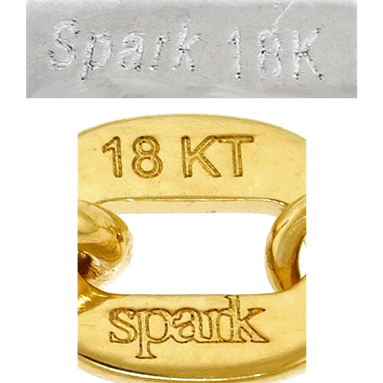 Spark Creations Collier serti de diamants avec serrure et clé Unisexe en vente