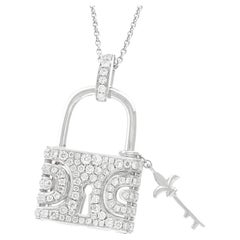 Spark Creations Diamond-set Lock & Key Necklace