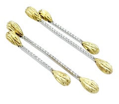 Spark Creations Orecchini con diamanti a più fili in oro bianco 18 carati