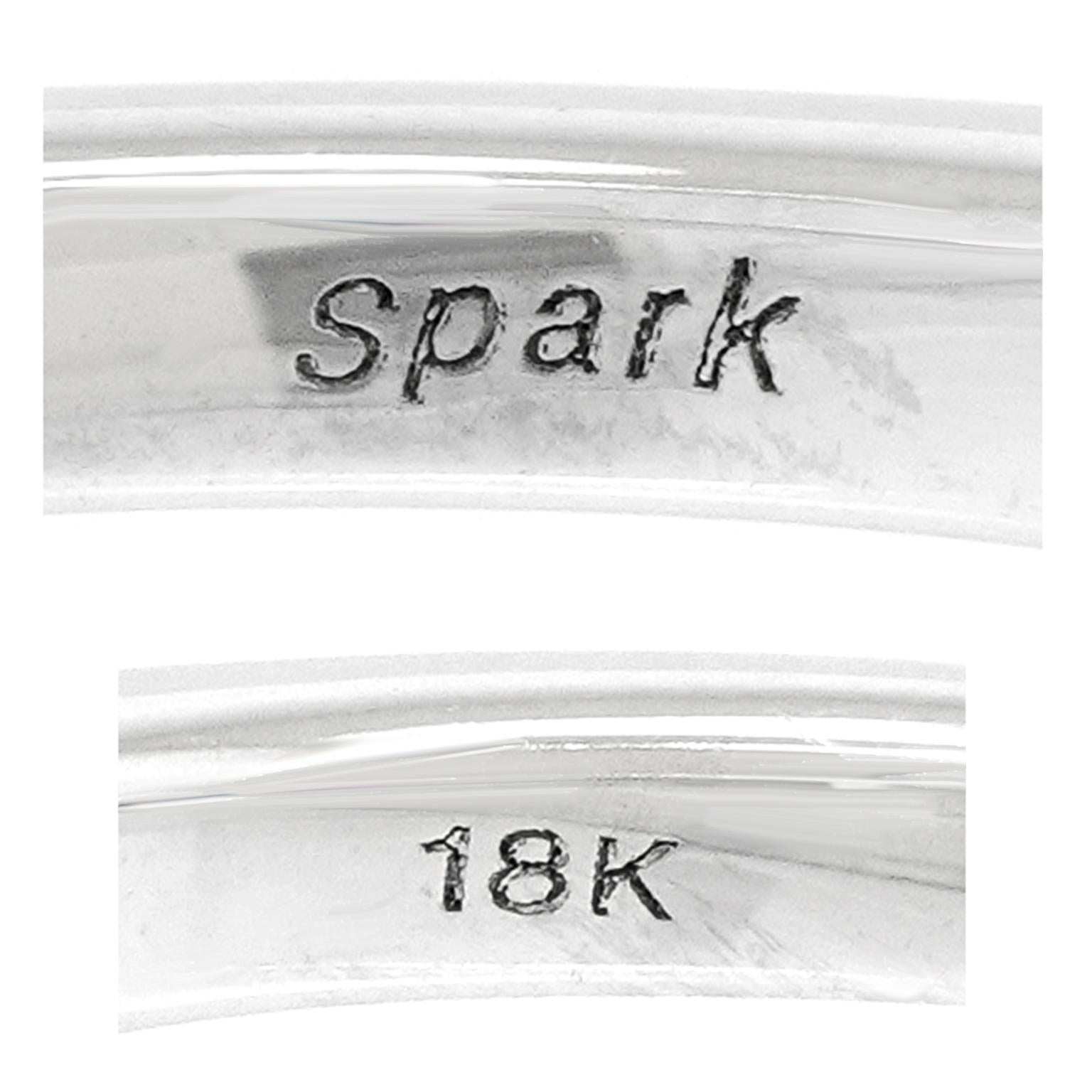 Women's or Men's Spark Creations Sapphire and Diamond Ring For Sale