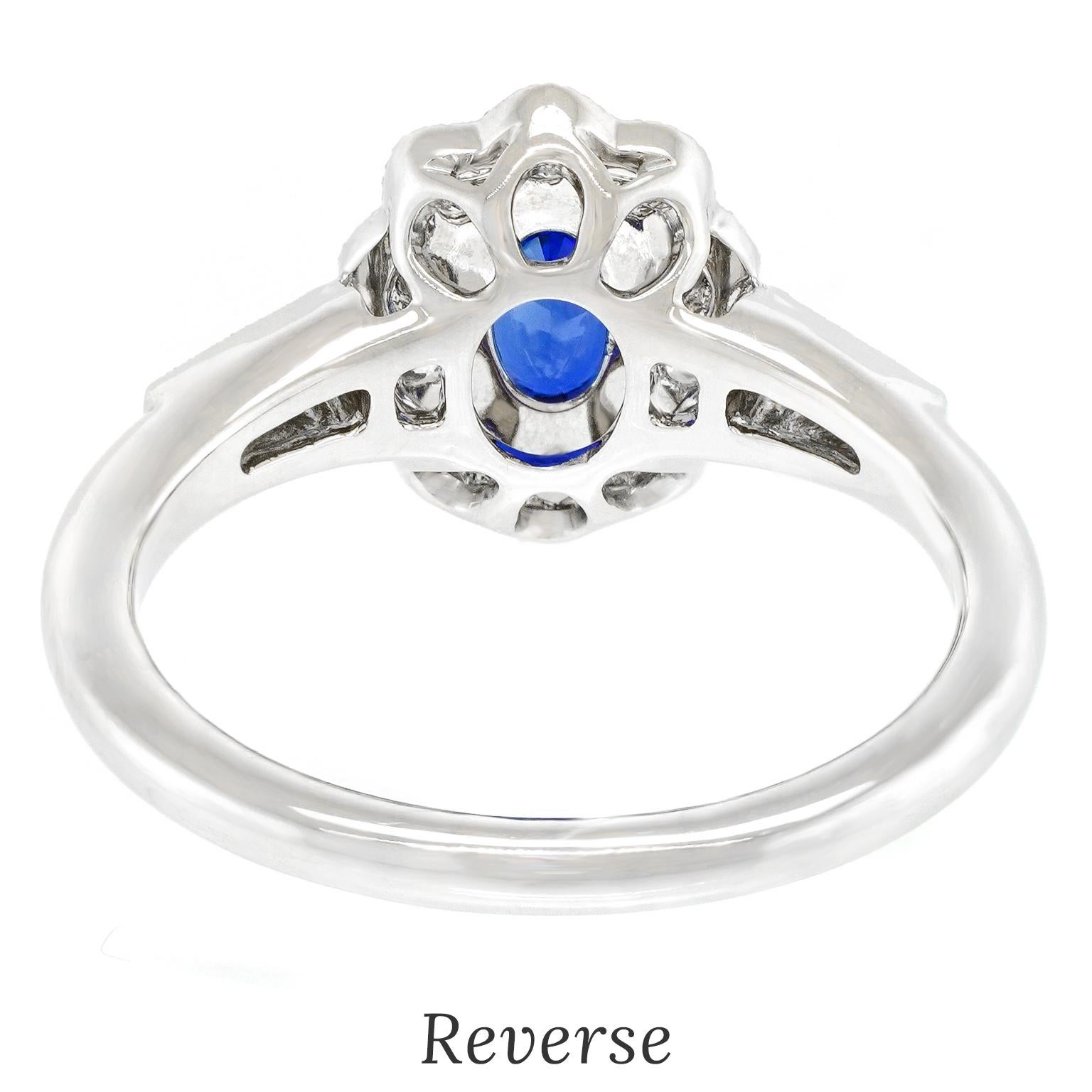 Spark Creations Sapphire and Diamond Ring For Sale 3