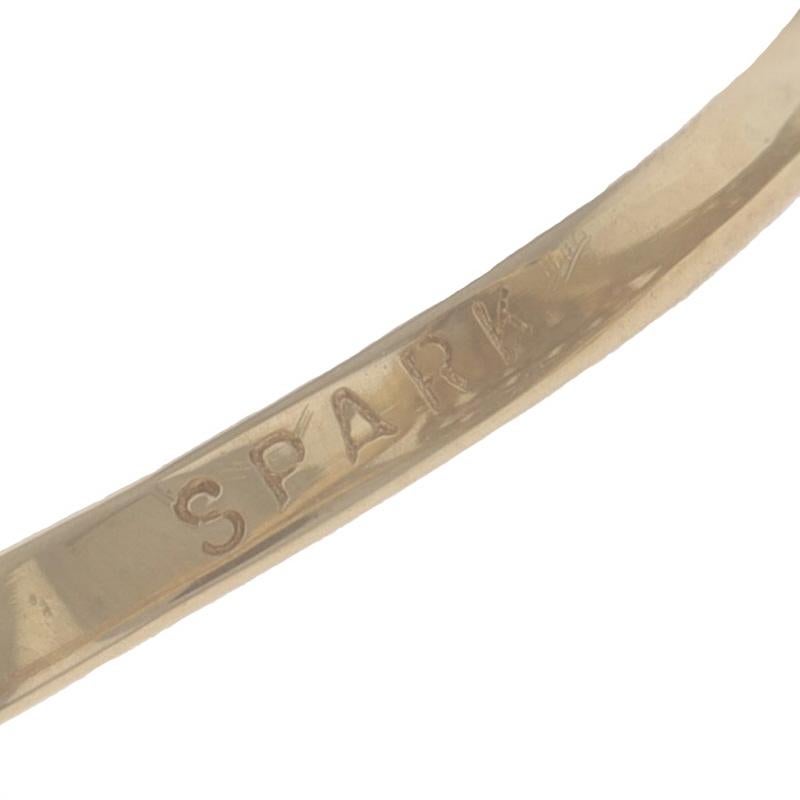 Spark Diamond Cluster Cocktail Ring - Yellow Gold 14k Round Brilliant 1.00ctw For Sale 2