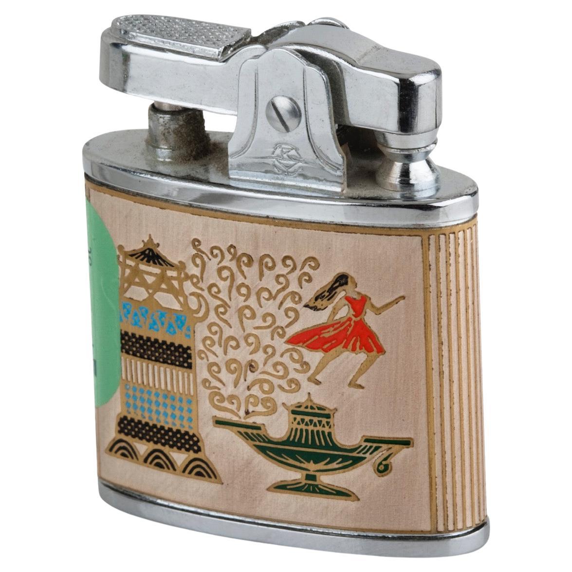 Retro, late 1960s to 1970s
This lighter is from a lot bound to the holy land and it has never been used or sold in the stores, it still bears the marking of the customs. A rare and fun collector find and is part of a limited series listed here.
