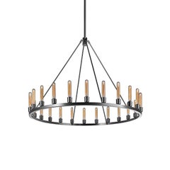 Spark Modern Polished Nickel Chandelier Light, Made in the USA