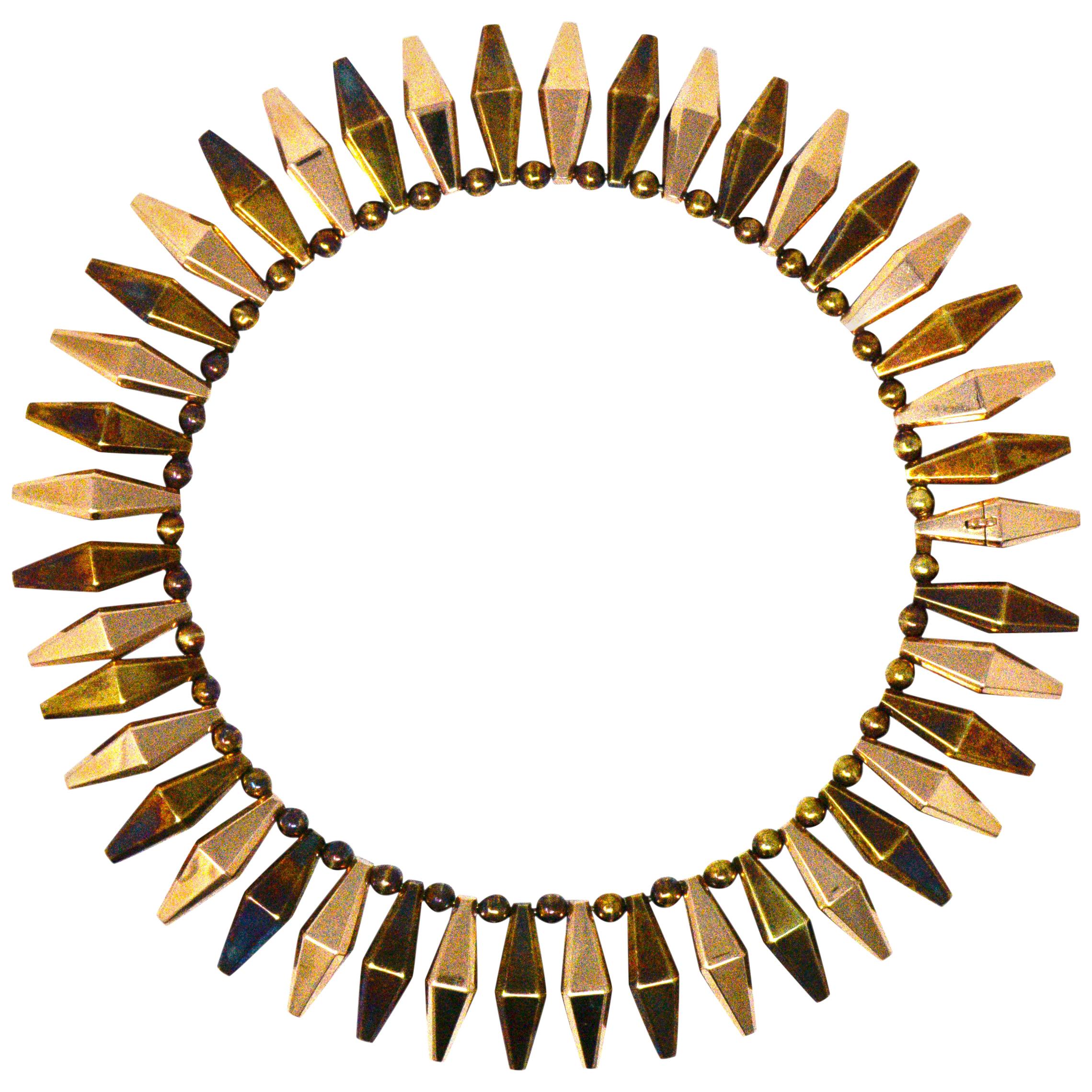 Spark Revival 14 Karat Rose Gold Fringe Collar Necklace