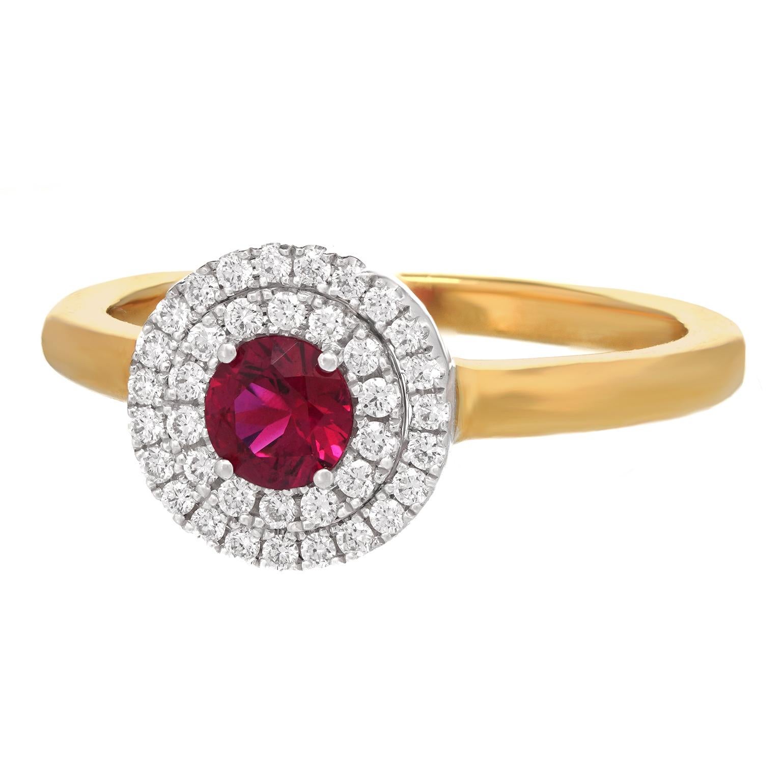 Spark Ruby & Diamond Ring For Sale 5