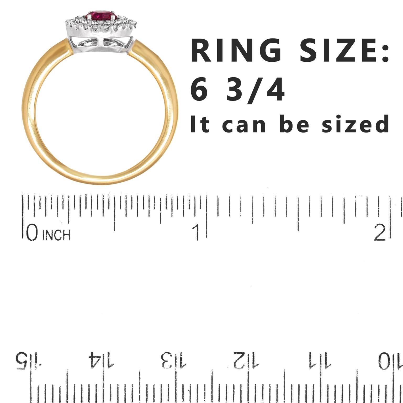 Women's or Men's Spark Ruby & Diamond Ring For Sale