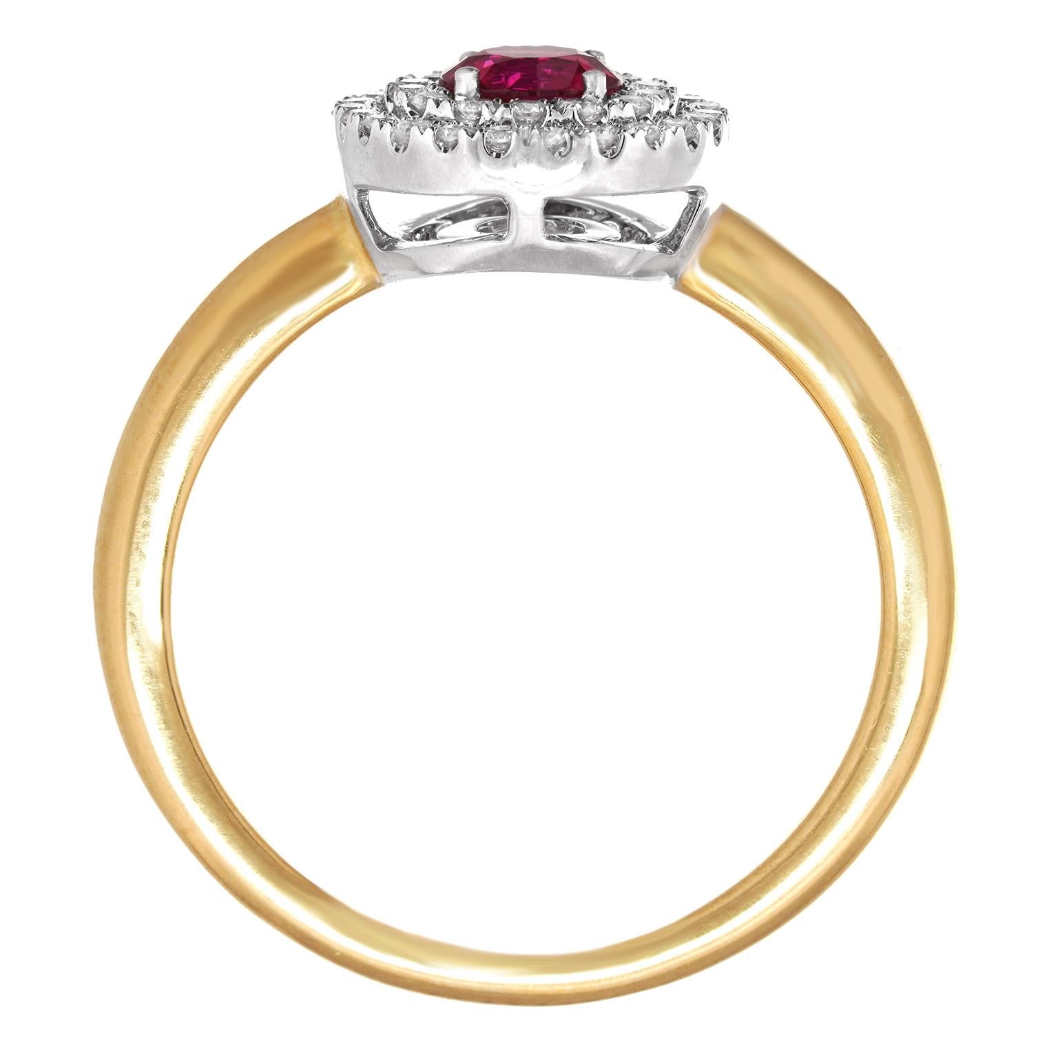 Spark Ruby & Diamond Ring For Sale 3