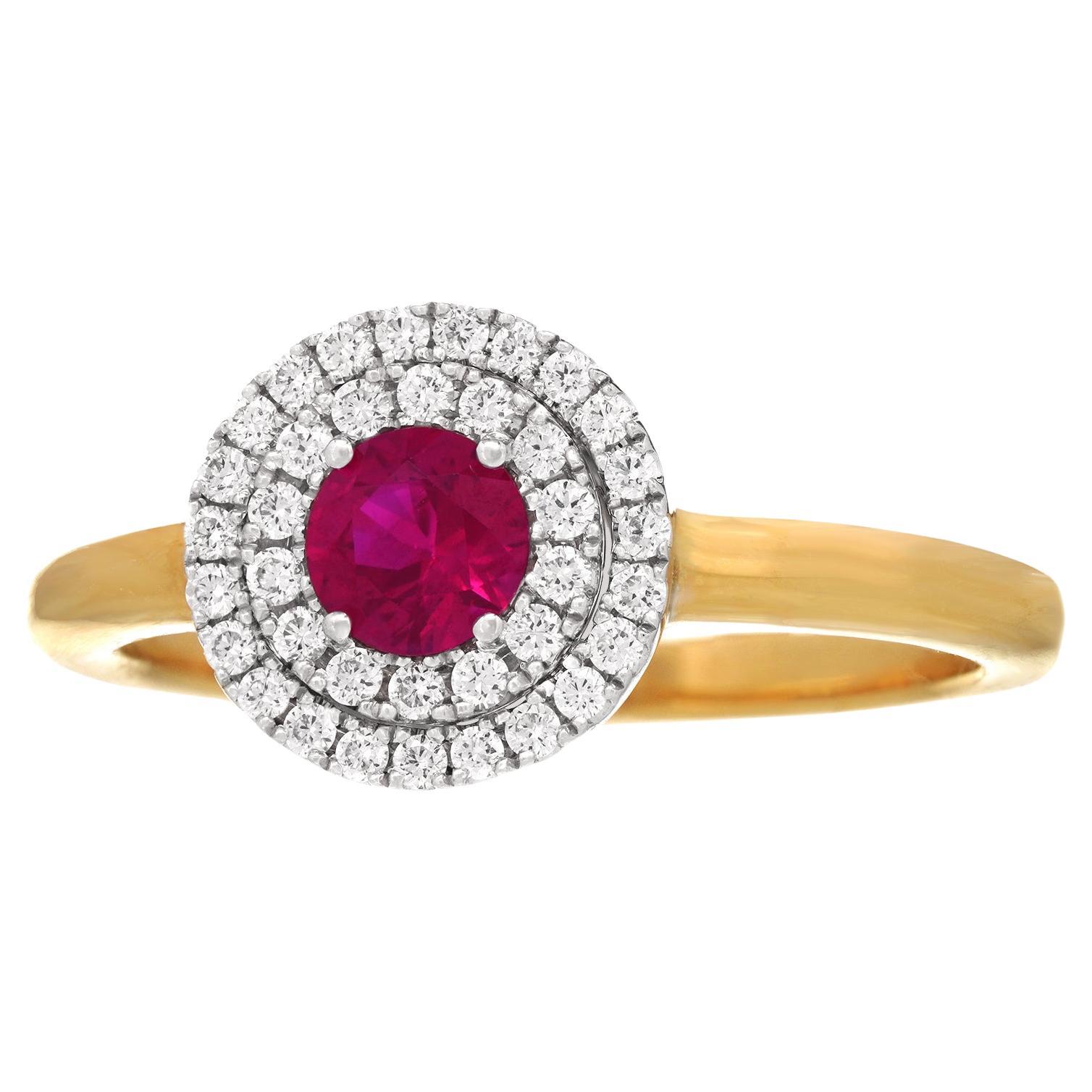 Spark Ruby & Diamond Ring For Sale