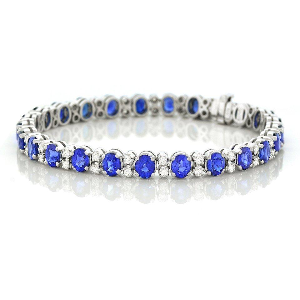 Spark Sapphire and Diamond-Set White Gold Bracelet 2