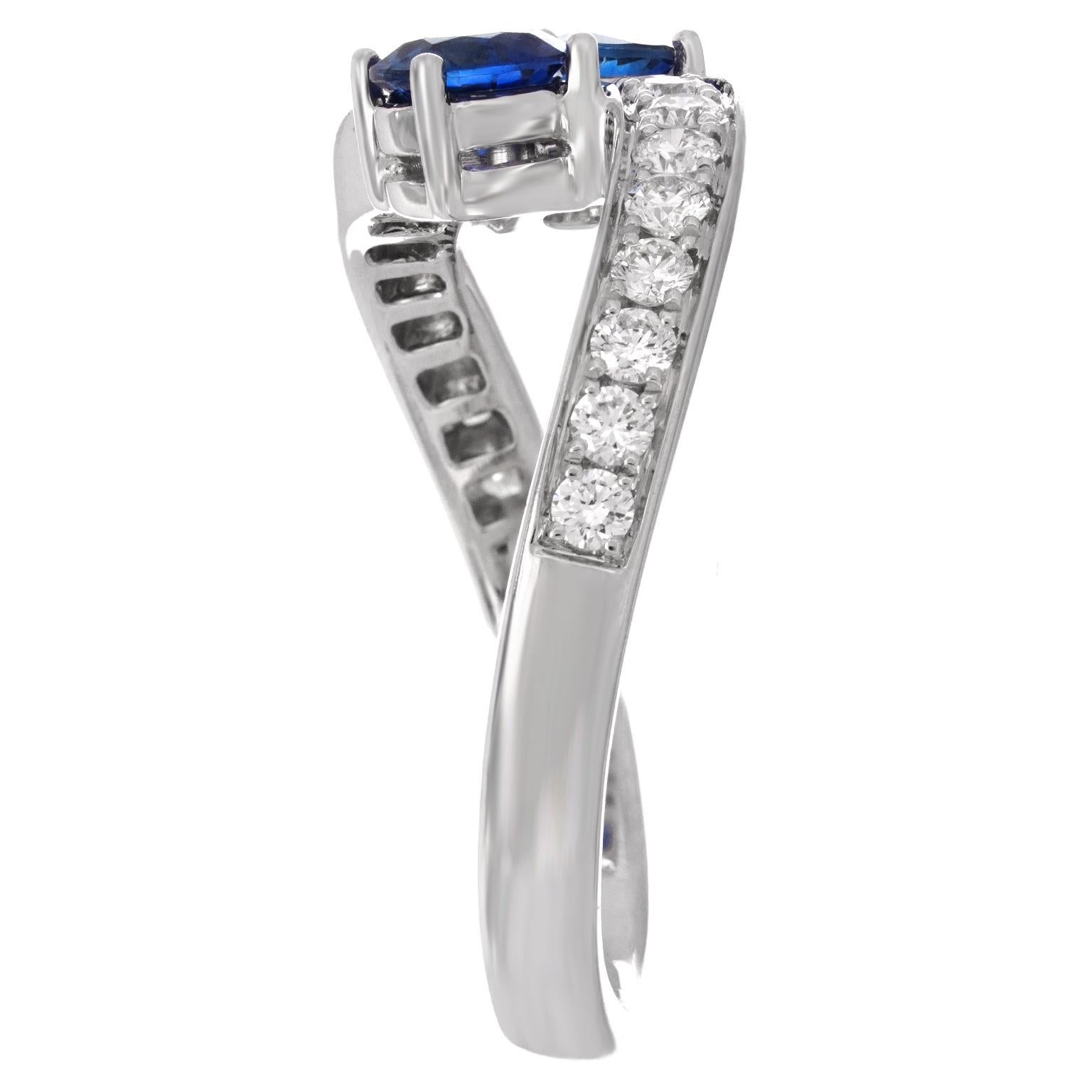 Spark Sapphire & Diamond Ring For Sale 5
